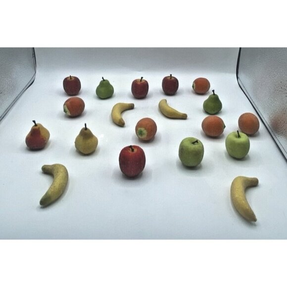 VTG Faux Sugar Fruit Lot 19 Home Decor Set Crafts DIY Cottage Tropical - Picture 6 of 13